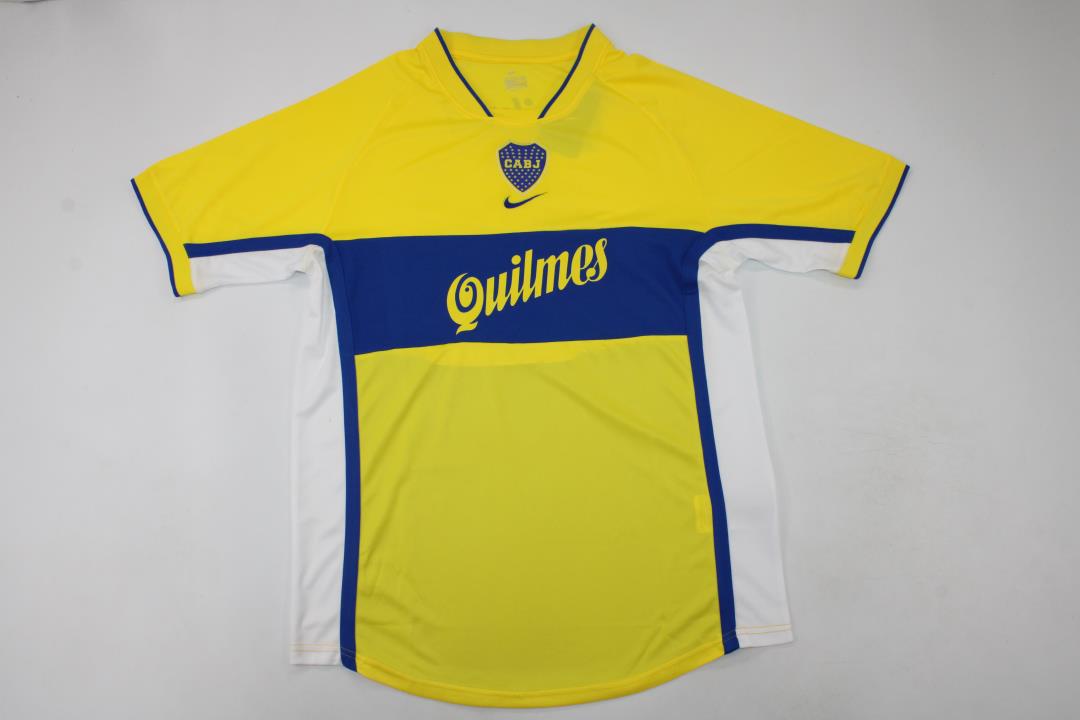 AAA Quality Boca Juniors 2001 Away Yellow Soccer Jersey